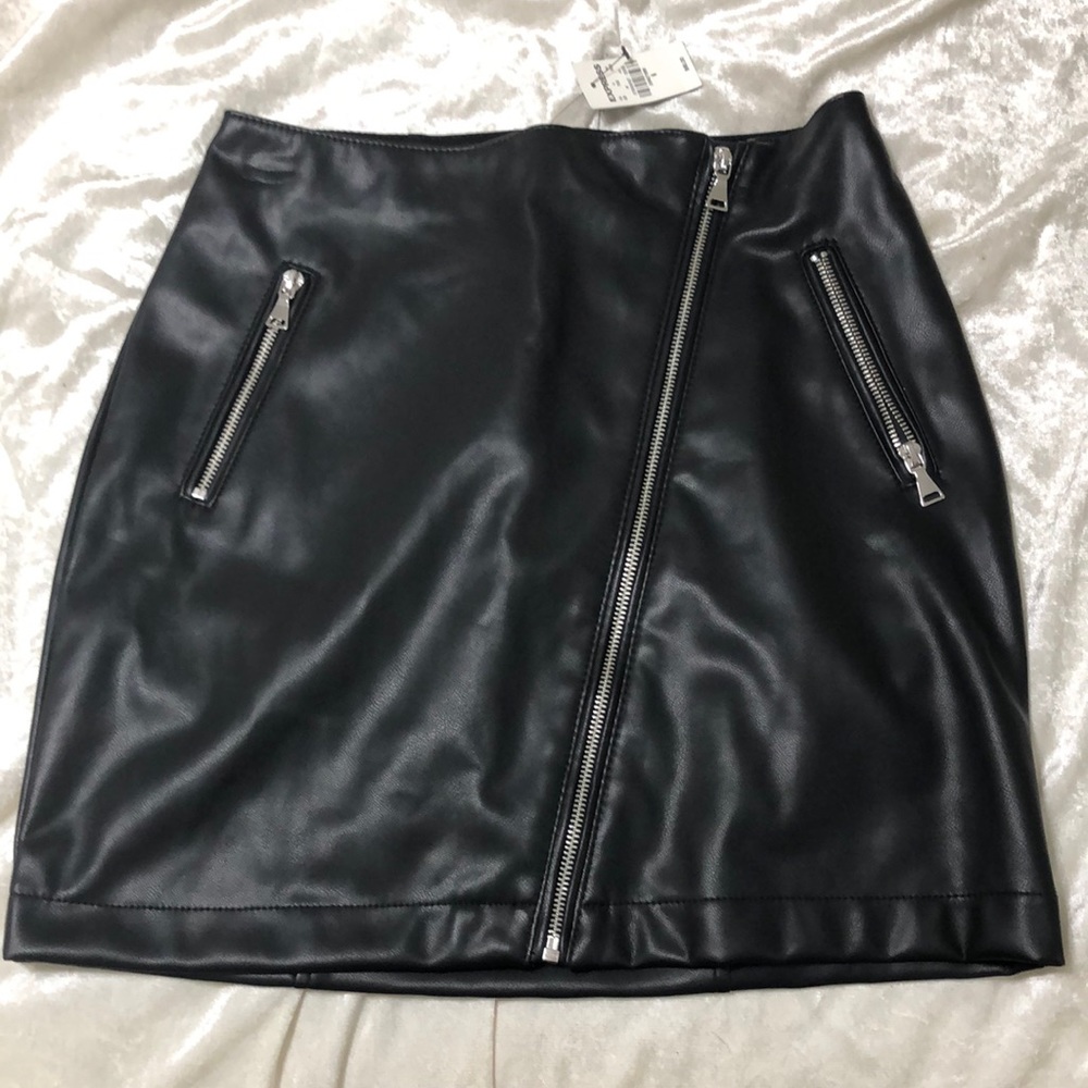 Leather pencil skirt